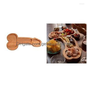 Platos Platos Tablero de aperitivo Tableros de charcutería de madera maciza únicos Plato de queso de vino de cocina Para despedida de soltero Regalo Drop Deliver Dhngn