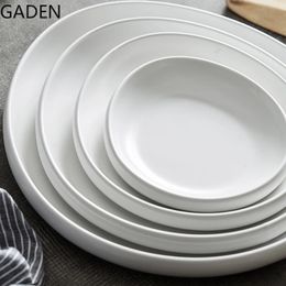 Assiettes assiettes créatives assiette à dîner de forme spéciale maison plat principal 9 pouces blanc vaisselle haut de gamme fournitures de cuisine décoratives 231124