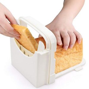 Gerechten borden vouwen brood snijslicer huishouden verstelbare snijgeleider bagel toast slicer/snijmes mes lui handig