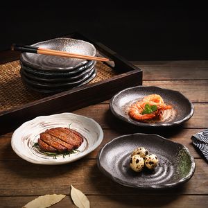 Gerechten borden Japanse en Koreaanse keramische platen onregelmatige kook sushi snack huishoudelijke gerechten creatief restaurant servies 230822