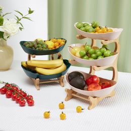 Platos platos sala de estar contenedor de plástico con tazón frutal de fruta de la fruta de la fruta del jardín de la cocina platos de pastel de los platos 230228