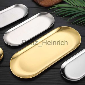 Dishes Plates Stainless Steel Gold Dining Plate Dessert Plate Nut Fruit Cake Tray Snack Kitchen Plate Western Steak Kitchen Plate Dish J0626