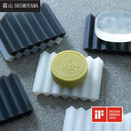 Platos shimoyama soporte de jabón de baño plato de jabón de silicona con desagüe agua de jabón portátil flexible almohadillas de jabón