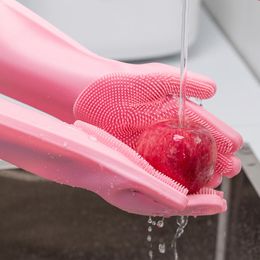 Lavavajillas de silicona para el baño de la limpieza del hogar Guantes de limpieza para el hogar