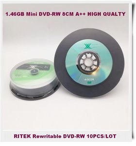 DISS 2X MINI DVD RW REWISTLIBLE DVDRW 1.46 GB lege schijven lege dvd 8 cm 3inch re 10pcs/lot