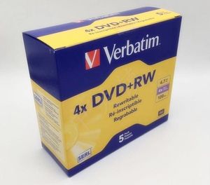 Schijven groothandel letterlijk dvd+RW herschreven 4.7 GB 4x 120min 5Pack