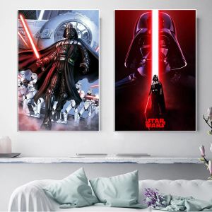 Disney Mandalorian Movie Affiche Impression Dark Vador Stormtrooper Graffiti Canvas Peinture Superhero Wall Art Living Room Decor