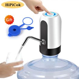 Dispenser Hipicok Botella de agua Bomba de 19 litros Dispensador de agua Cargo USB Bomba automática de agua eléctrica portátil con tapa universal