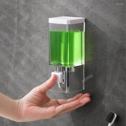 Dispenser Liquid Soap Dispenser Manual Transparent Wall Mounted Bathroom Sanitizer Shampoo Shower Gel Container Bottle