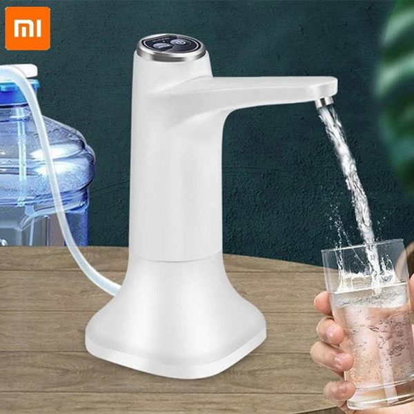 Dispensateur Xiaomi Dispensateur Pompe à bouteille d'eau électrique avec base USB Dispensateur Automatique Pompe à eau