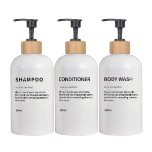 Dispensers 3 Pack Soap Dispenser Shampoo en Conditioner Dispenser Body Wash doucheflessen Refilleerbare lotion dispenser fles