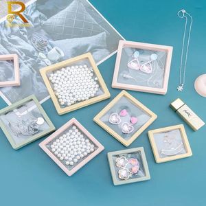 Display 10 STKS Set 3D Drijvende Vitrine Stands Houder Schorsing Opslag voor Hanger Ketting Armband Ring Munt Sieraden Pin