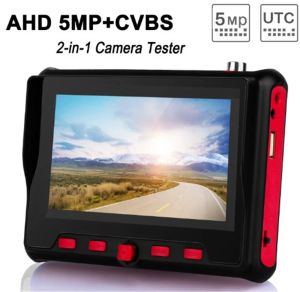 Affichage de 4,3 pouces HD CCTV Tester Monitor CVBS AHD CVI TVI Camera Tester 8MP 5MP 2MP 720p UTP Cable Tester PTZ UTC 12V Sortie