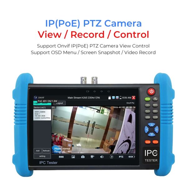 Mostrar 7 pulgadas Tester CCTV IP Camera Tester WiFi TDR UTP RJ45 Probas de cable Seguridad CFTV Video Tester Mini Monitor Analógico