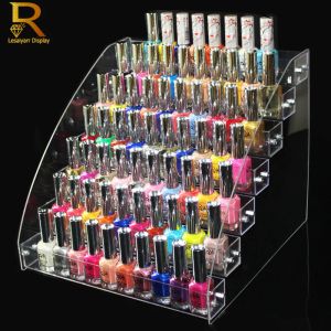 Affichage en acrylique 2/3/4/5/6/7 Couches de vernis à ongles Sold Afficher Clear Cosmetic Affiche Rackder Huile Essential Huile Bottle Organizer Storage