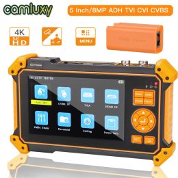 Pantalla Camluxy 5 pulgadas TFTLCD CCTV Camera Probador Soporte 4K 8MP CVI TVI AHD SDI CVBS Probador de cámara analógica 3200PLUS