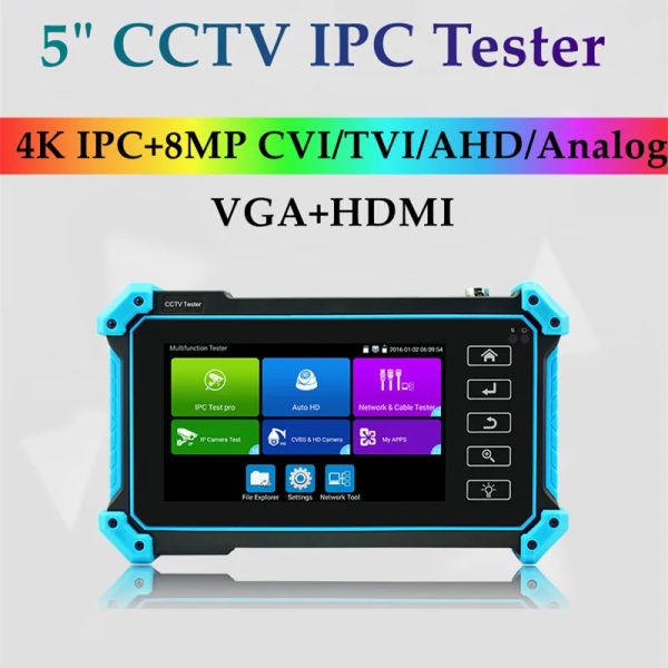 Pantalla probador de cámara CCTV IPC5100C Plus IPC Monitor Tester 4K IP Probar WiFi UTP Cable Tester CCTV AHD CVI TVI Camera Tester