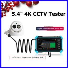 Afficher le testeur CCTV IPC5200C Plus 5,4 pouces IPS Tactile Screen 8MP IP CVI TVI AHD Analogue 5 dans 1 VGA 4K HD Entrée HD Tester de caméra IP