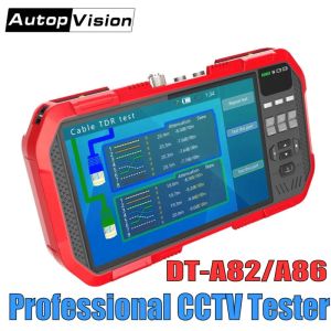 Pantalla DTA86 7 pulgadas H.265 Network 4K HD IP TVI CVI AHD CVBS CCTV Camera Tester Monitor+TDR Cable Test+multímetro+Medidor de alimentación láser