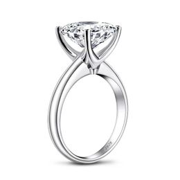 Affichage Iogou 3.0 carat D couleur Moissanite diamant Solitaire anneaux de mariage pour les femmes 100% Sterling Sier bijoux de fiançailles