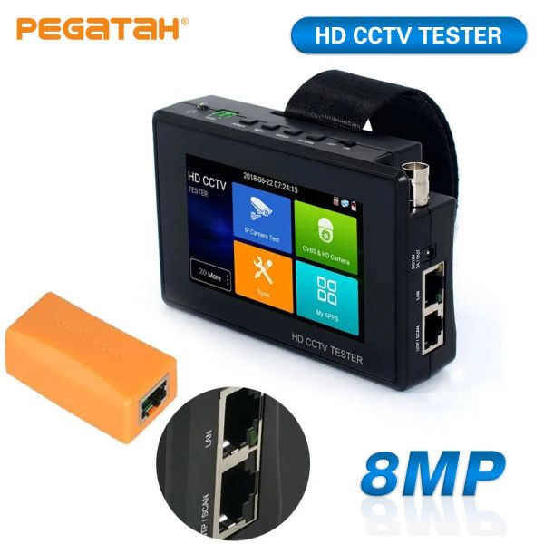 Pantalla IP CCTV Tester Mini Monitor 4K H265 CCTV 8MP AHD CVI TVI Video Tester Portable Portable AHD Monitor CFTV POE Tester Cable Prueba