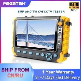 Display IV8W CCTV Tester RS485 PTZ -besturing VGA HDMI Input UTP -kabel Analoge camera's Monitor voor 8MP AHD TVI CVI CVBS CFTV CAMERA TESTER