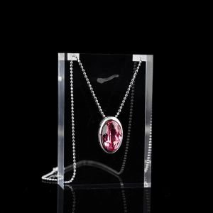 Présentoir de colliers et pendentifs, présentoir en acrylique solide, chaîne transparente, support de présentation de bijoux, vitrine, étagère d'accessoires de photographie