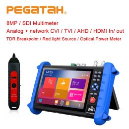 Display Pegatah 6K IPC Camera Tester 8MP AHD CVI TVI CCTV Tester met Poeout HDMI -invoer en uitvoer