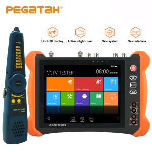 Afficher Pegatah 8 pouces tout dans 1 12MP IP Camera CCTV Tester Monitor 4K 8MP AHD / TVI / CVI / SDI CCTV Camera Tester Tester IPC