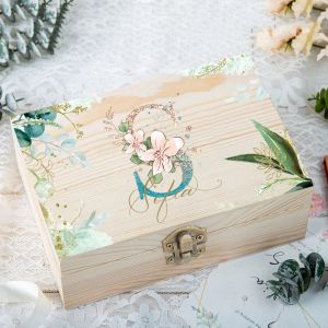 Caja de recuerdo de madera con nombre personalizado, caja de propuesta para dama de honor de boda, organizador de almacenamiento de joyas, Cajas de regalo para damas de honor