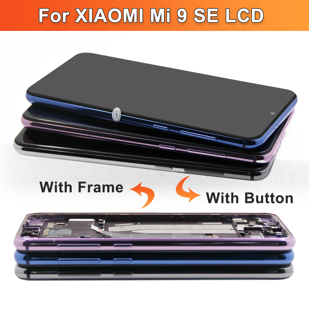 Pantalla de visualización para Xiaomi MI 9 SE LCD Conjunto de digitalizador de pantalla táctil con marco para MI 9SE MI9 SE M1903F2G Reemplazo