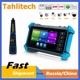 Afficher Tahlitech IPC CCTV Tester IPC5200 4K H.265 8MP IP CVI TVI AHD SDI Tester de caméra analogique 6 en 1 VGA 4K HD Entrée IP Camera Tester