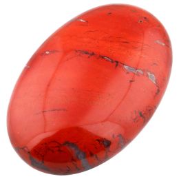 Afficher la pierre de palmier ovale rouge tumbeelluwa rouge naturel