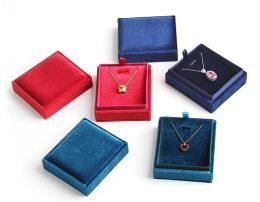 Présentoir boîte d'emballage de bijoux en velours carré 10 pièces pour bagues et boucles d'oreilles accessoires de bijoux vente en gros