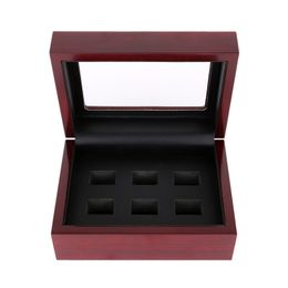 Display houten ringbox kampioenschap grote zware ringdisplay houten doos (2/3/4/5/6/7 gaten) (rood)