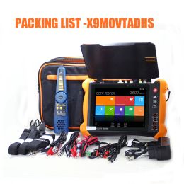 Display X9ADHS X9MOVTADHS 8inch CCTV Tester Monitor CCTV HD 1080P IP Camera WiFi Tester Poe UTP 8MP AHD 8MP CVI 8MP TVI CAMERA TESTER