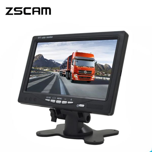 Pantalla ZSCAM Mini Digital 1024*600 7 pulgadas Monitor de prueba LCD Cámara de vigilancia de CCTV AHD/Monitor IPS de seguridad analógica para cámara de video