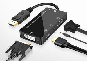 Displayport Male naar DVI HDMI VGA Audio Female Adapter DP naar HDMI compatibel Display Port naar VGA Kabel Converter Voor PC Projector TV Monitor