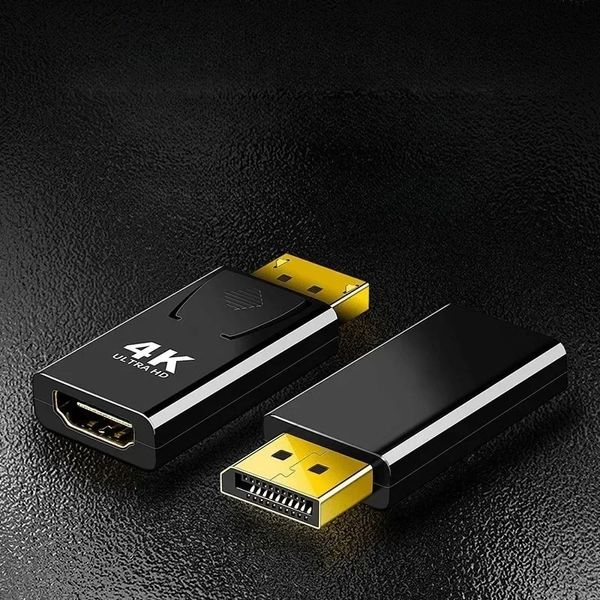 Adaptateur compatible DisplayPort à HDMI DP mâle à femme HDMI compatible Câble audio HD 4K 1080p pour PC TV