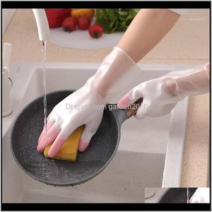 Wegwerp 2 stks reiniging rubberen schotel washandschoenen voor huishoudelijke scrubber keuken schone gereedschap1 5QF8Z 6IFBW