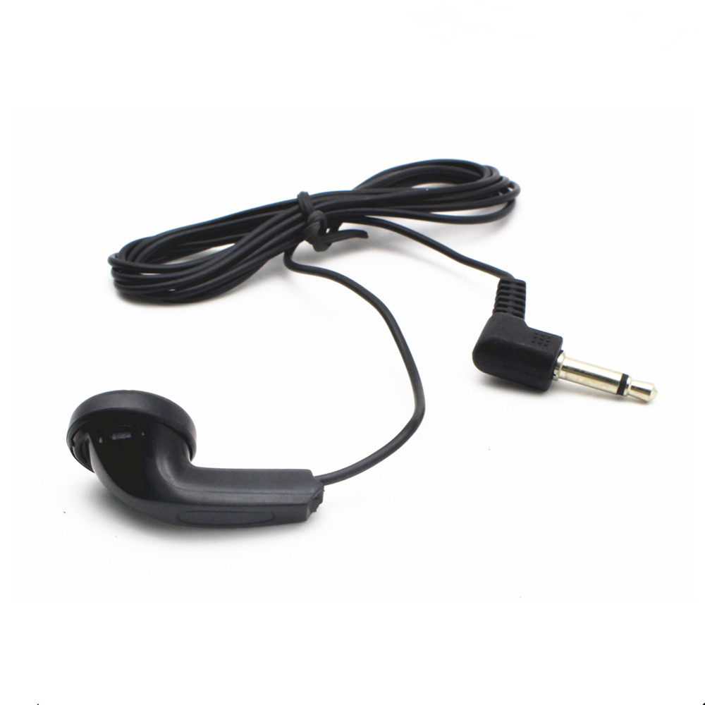 Disposable Black Mono Earbud Headphones Low Cost Earbuds Single side earphone For School Hotel Gyms Hospital Tourist Guide 100pcs/lot