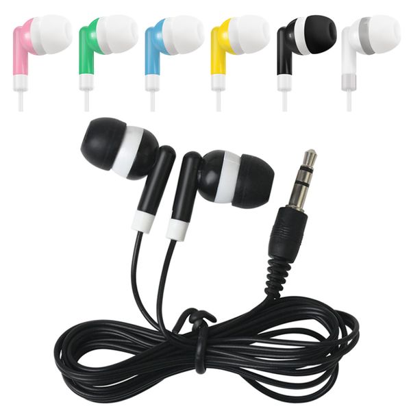 Écouteurs jetables pour téléphone portable, oreillettes intra-auriculaires filaires de 3.5mm, pour entreprise scolaire, pour téléphone portable Samsung, MP4, MP3