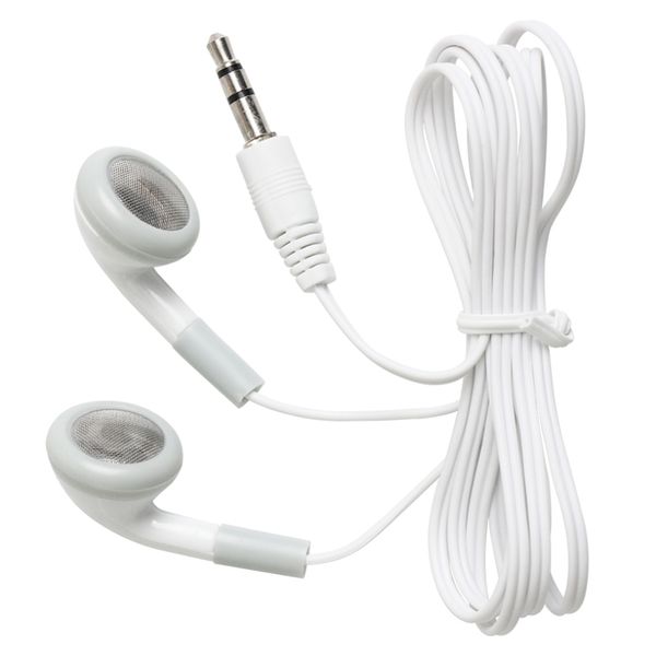 Écouteurs jetables de téléphone portable 3.5mm filaires dans l'oreille écouteurs stéréo écouteurs pour l'école musée Li brary