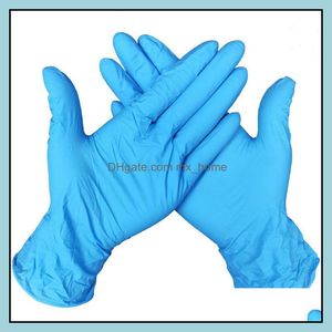 Gants de nettoyage jetables Blue Powder - Nitrile Latex Rubberx PVC Cuisine non glissante Lavage à vaisselle XD23198 Drop Livraison 2021 Supplies Kitchen D