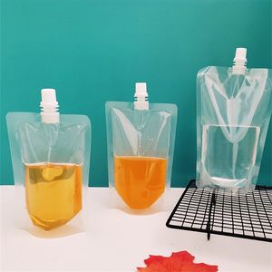 Disposable Cups, 100 Pack, Stand-Up Plastic Drink Verpakking Tas Spout Pouch voor Drank Vloeistof Juice Melk Koffie 2842 Q2