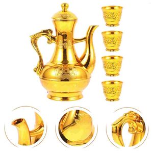 Gobelets jetables pailles 1 ensemble, tasse de Fortune, fournitures d'ustensiles de culte de bouddha avec bouilloire, autel et Pot