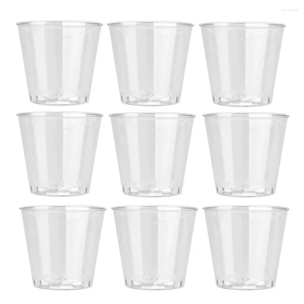 Cuilles jetables Paies 10-100pc 30 ml Plastique S Glass Shooter Verres transparentes Jelly Portable