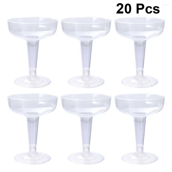 Gobelets jetables pailles en plastique, verres à Cocktail, vin rouge, flûtes à Champagne, gobelet à boire, fournitures de fête de mariage, 10/20 pièces