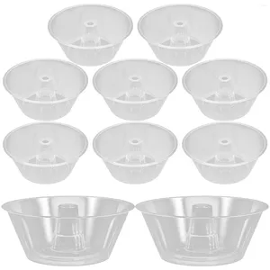 Wegwerpbekers rietjes 10 pc's doorzichtige plastic container Popcorn Tray gecombineerde dranken Cup Bowl Compacte snack verdikte voedselcontainers