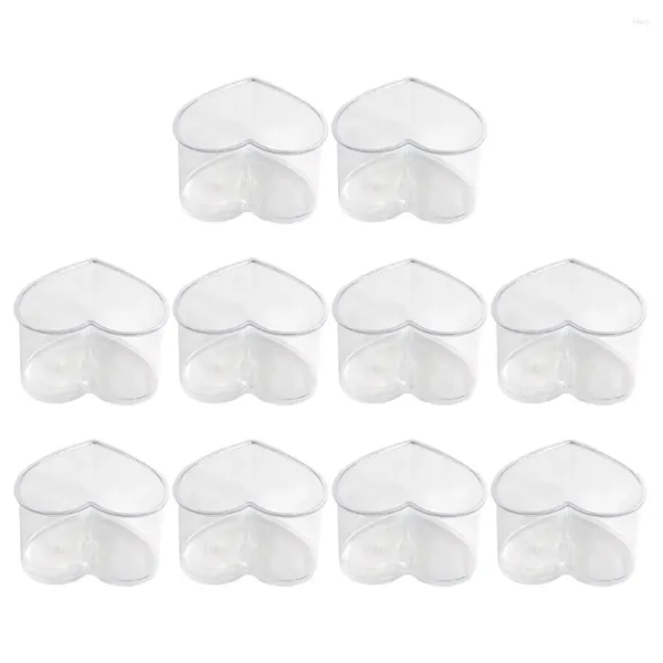 Tazas desechables pajitas de 10 pcs cazas de aire en forma de corazón postre de mousse reemplazable gafas de plástico portátiles gafas de jugo portátiles